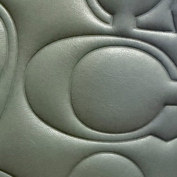 Laurel Shoulder Bag In Blocked Signature Maxi Signature Leather (Sage/Turquoise) - Picture 12 of 16